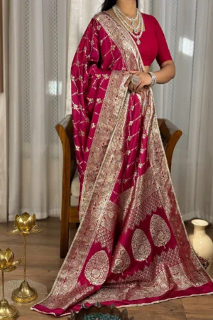 The Maharani's Rose - Rajvastra (राजवस्त्र) : The Magenta Masterpiece