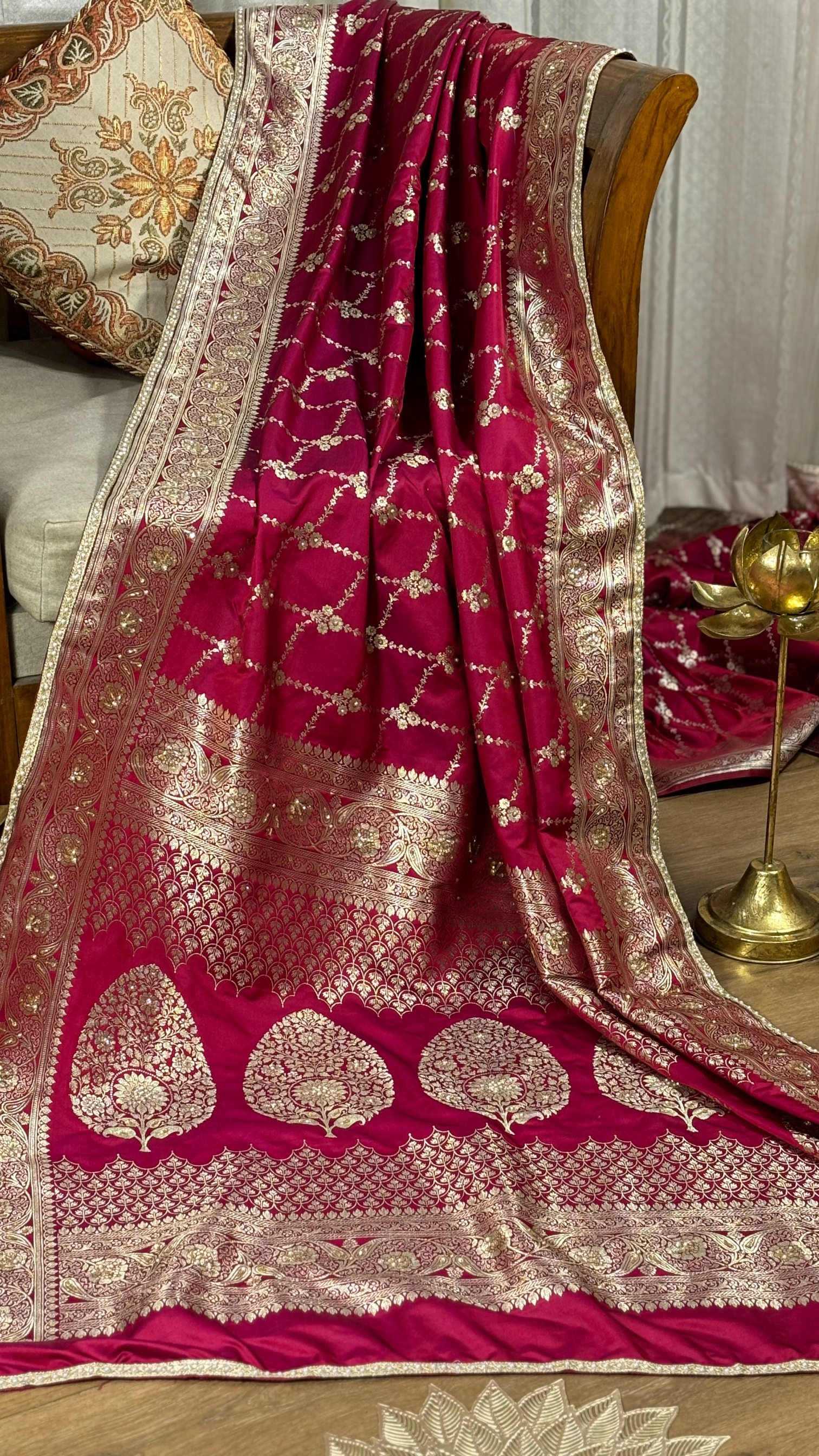 The Maharani's Rose - Rajvastra (राजवस्त्र) : The Magenta Masterpiece