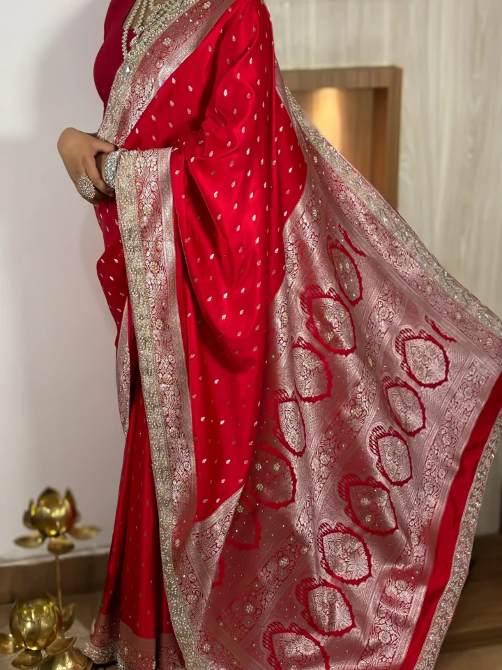 Mohini (मोहिनी) – The Mesmerizing Red Silk Elegance : Signature Red Silk Saree