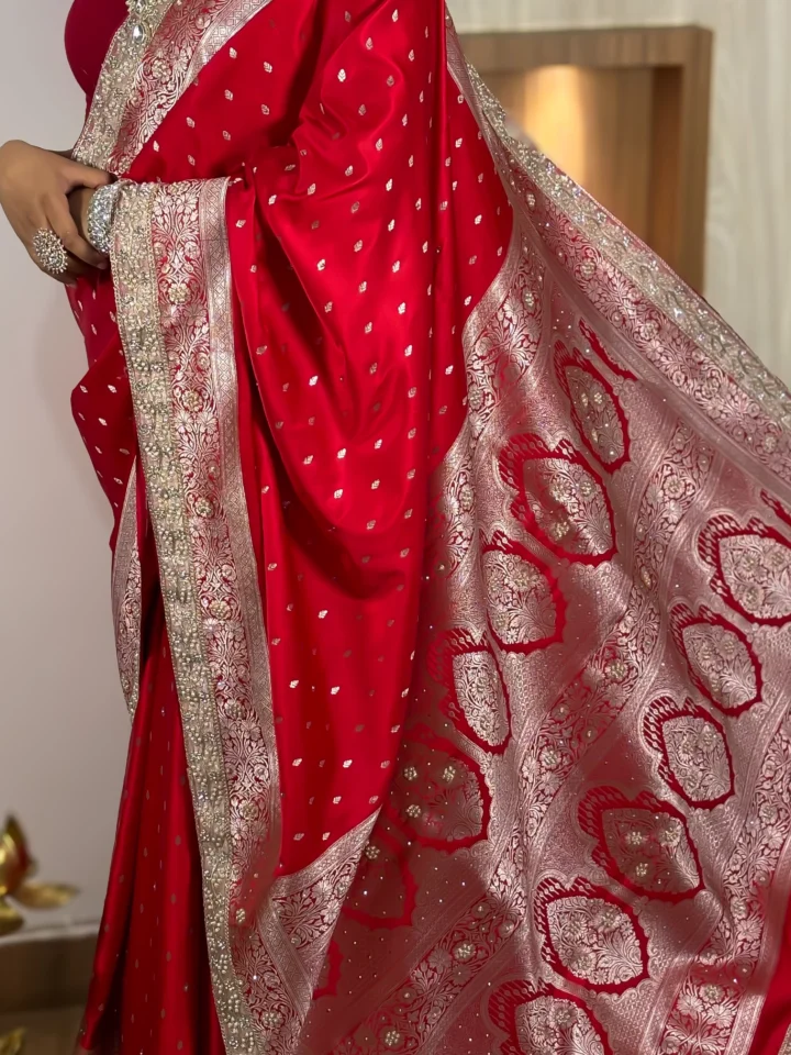 Mohini (मोहिनी) – The Mesmerizing Red Silk Elegance : Signature Red Silk Saree